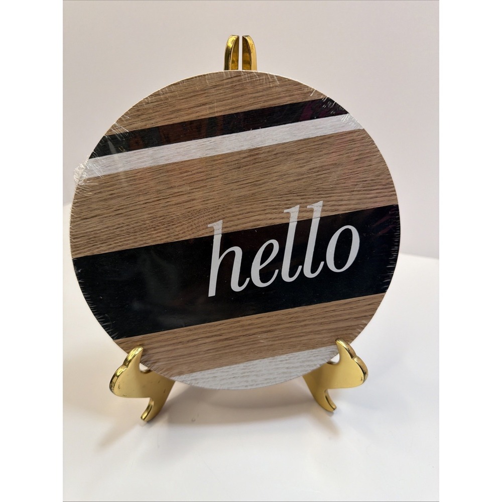 Hello & Just Breathe 8" Inch Wall Hangers 2 Pack Sealed New!
